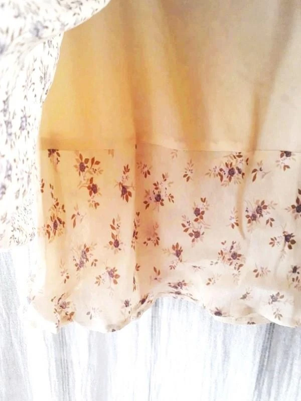 Falda larga T38 ligera con flores forrada nueva – photo 2